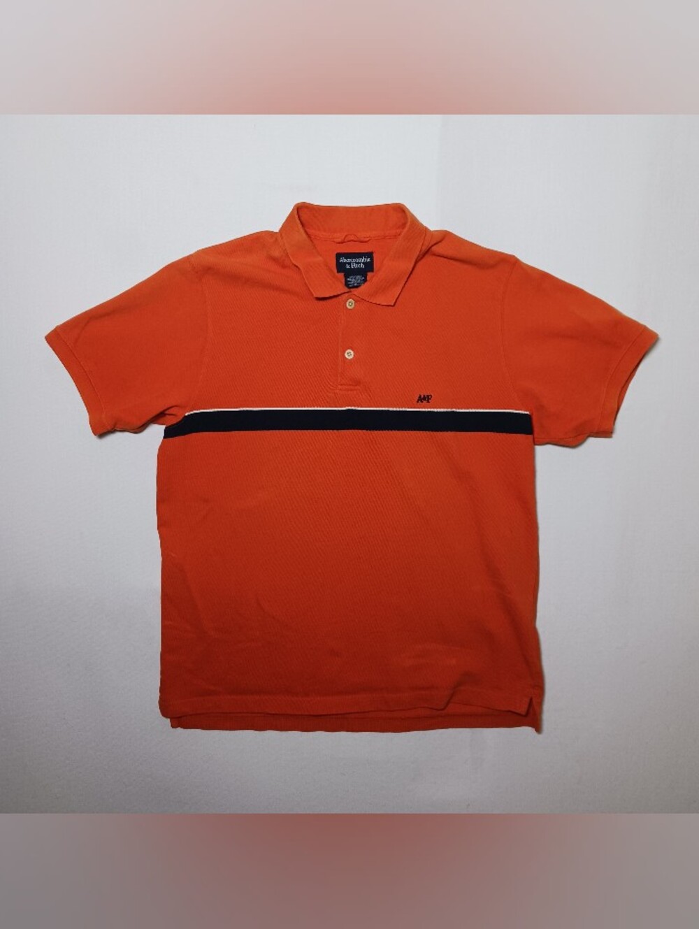 Vintage Abercrombie Fitch Mens Short Sleeve Polo Shirt XL Orange Streetwear